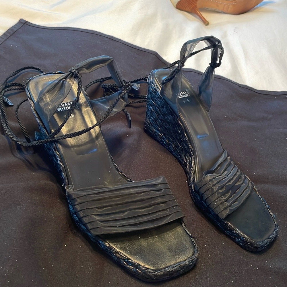 Lace up open to wedge Stuart Wiseman shoe size 8 1/2